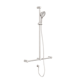 Nero Mecca Care 32Mm T Bar Grab Rail And Adjustable Shower Set 1100X750Mm - Brushed Nickel