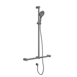 Nero Mecca Care 32Mm T Bar Grab Rail And Adjustable Shower Set 1100X750Mm - Gunmetal