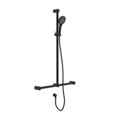 Nero Mecca Care 32Mm T Bar Grab Rail And Adjustable Shower Set 1100X750Mm - Matte Black