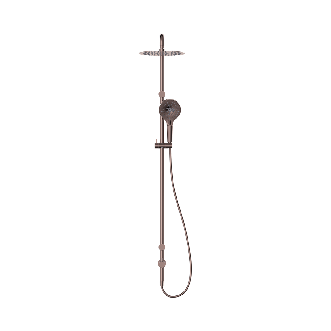 Mecca Care 25mm Nero Grab Rail 900mm Twin Shower Set - Brushed Bronze