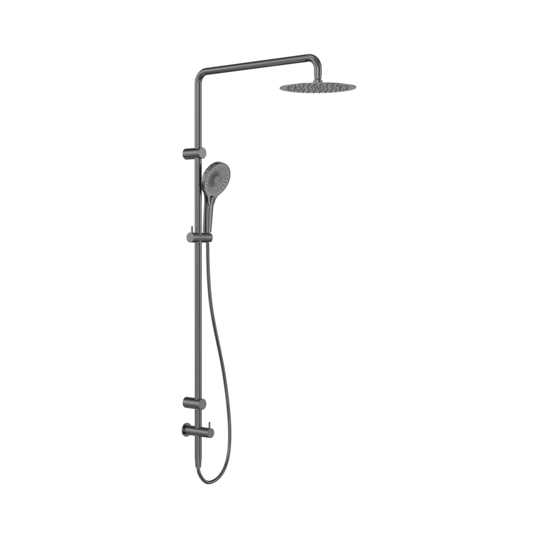 Nero Mecca Care 25mm Grab Rail 900mm Twin Shower Set - Gunmetal