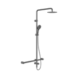 Nero Mecca Care 32mm T Bar Grab Rail 1100mm Twin Shower Set - Gunmetal