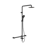 Nero Mecca Care 32mm T Bar Grab Rail 1100mm Twin Shower Set - Matte Black