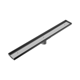 Nero Tile Insert V Channel 900X106Mm Floor Grate 80Mm Outlet - Gunmetal