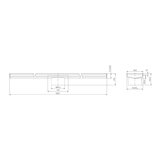 Nero Tile Insert V Channel 600X106Mm Floor Grate 90Mm Outlet - Matte Black