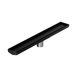 Nero Tile Insert V Channel 600X82Mm Floor Grate 50Mm Outlet - Matte Black