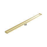 Nero Tile Insert V Channel 1200X82Mm Floor Grate 50Mm Outlet - Brushed Gold