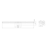 Nero Tile Insert V Channel 1200X82Mm Floor Grate 50Mm Outlet - Gunmetal