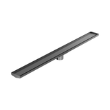 Nero Tile Insert V Channel 1200X106Mm Floor Grate 80Mm Outlet - Gunmetal