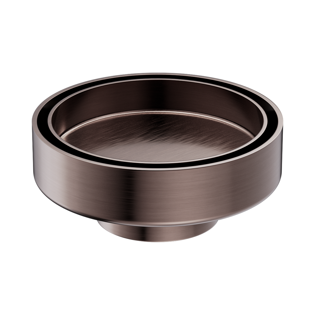 Nero 100Mm Round Tile Insert Floor Waste 50Mm Outlet - Brushed Bronze