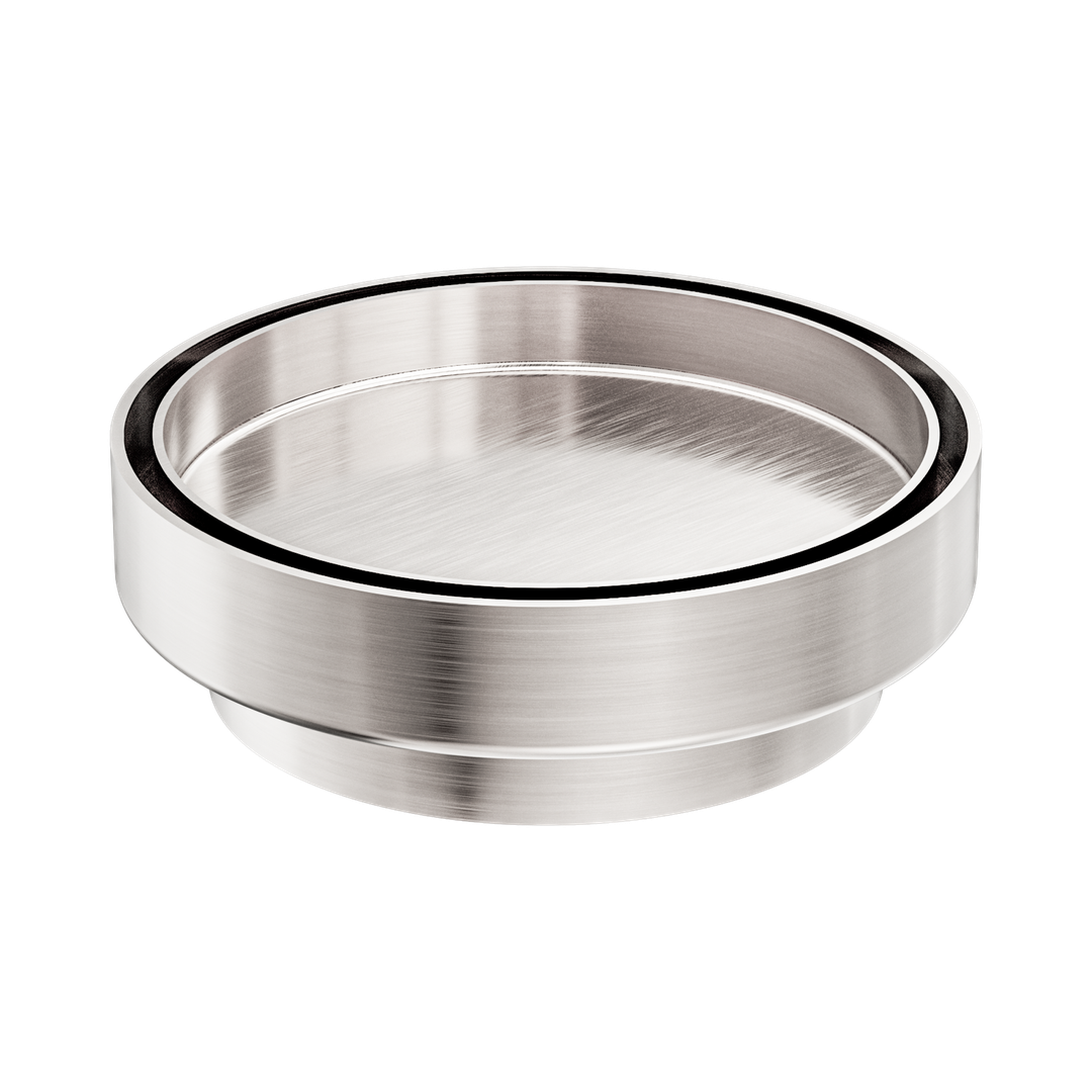 Nero 130Mm Round Tile Insert Floor Waste 100Mm Outlet - Brushed Nickel