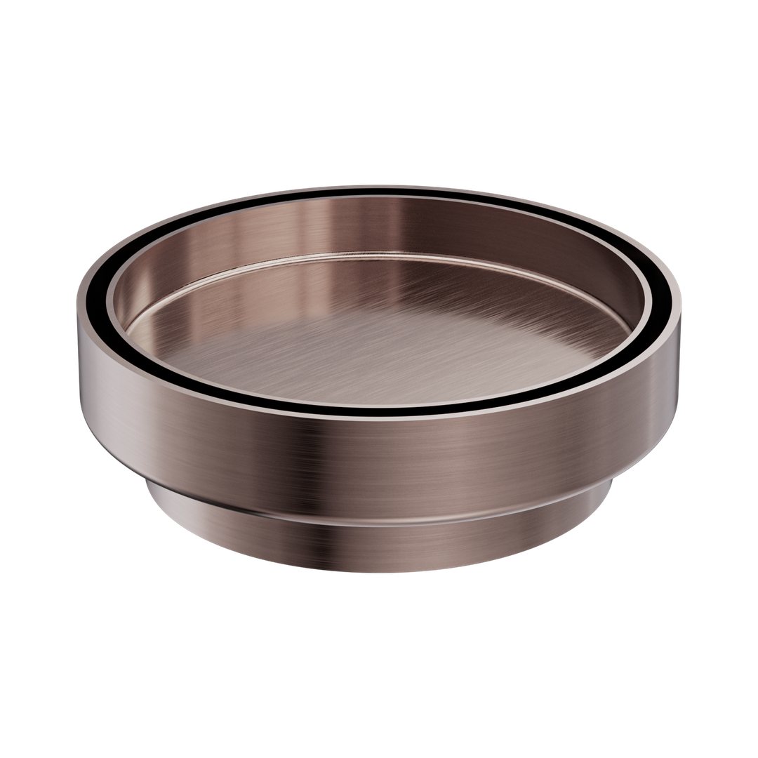 Nero 130Mm Round Tile Insert Floor Waste 100Mm Outlet - Brushed Bronze