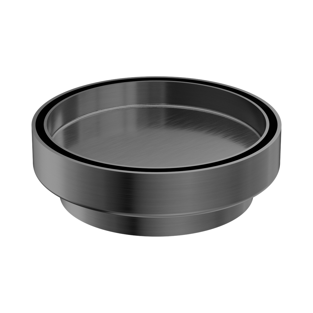Nero 130Mm Round Tile Insert Floor Waste 100Mm Outlet - Gunmetal