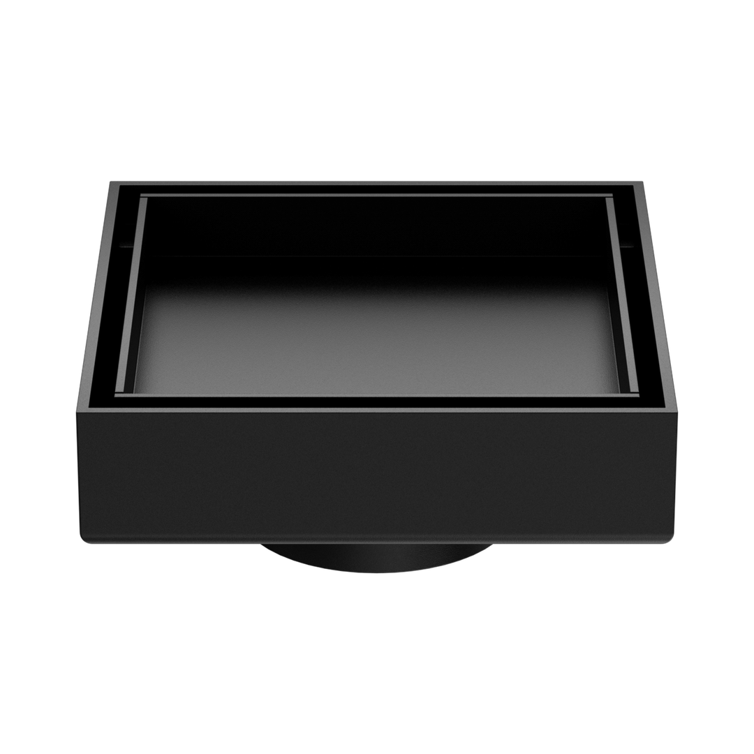 Nero 100Mm Square Tile Insert Floor Waste 50Mm Outlet - Matte Black
