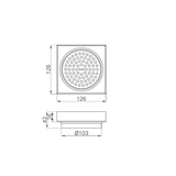 Nero 130Mm Square Tile Insert Floor Waste 100Mm Outlet - Brushed Bronze
