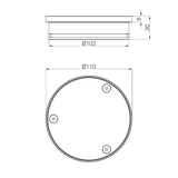 Nero 316L Stainless Round Clear Out 100Mm Outlet - Graphite