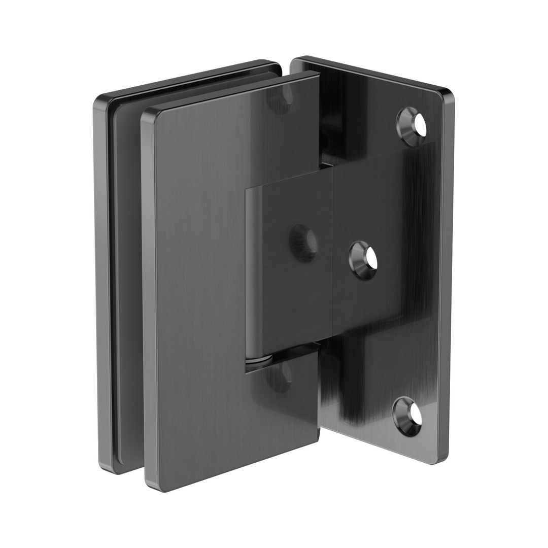 Nero 90 Degree Glass To Wall Shower Hinge 10Mm Glass - Gunmetal