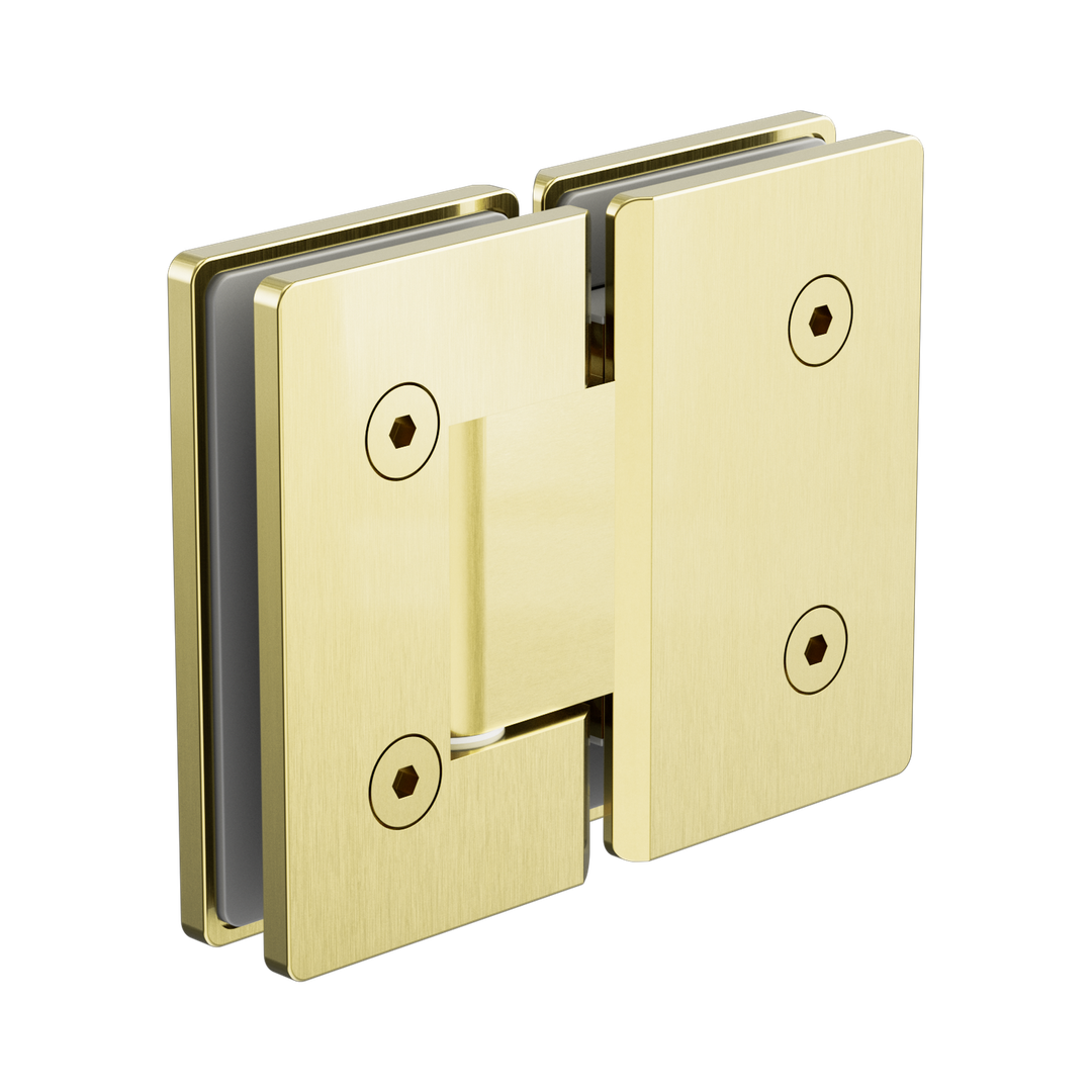 Nero 180 Degree Glass To Glass Shower Hinge 10Mm Glass - Brushed Gold