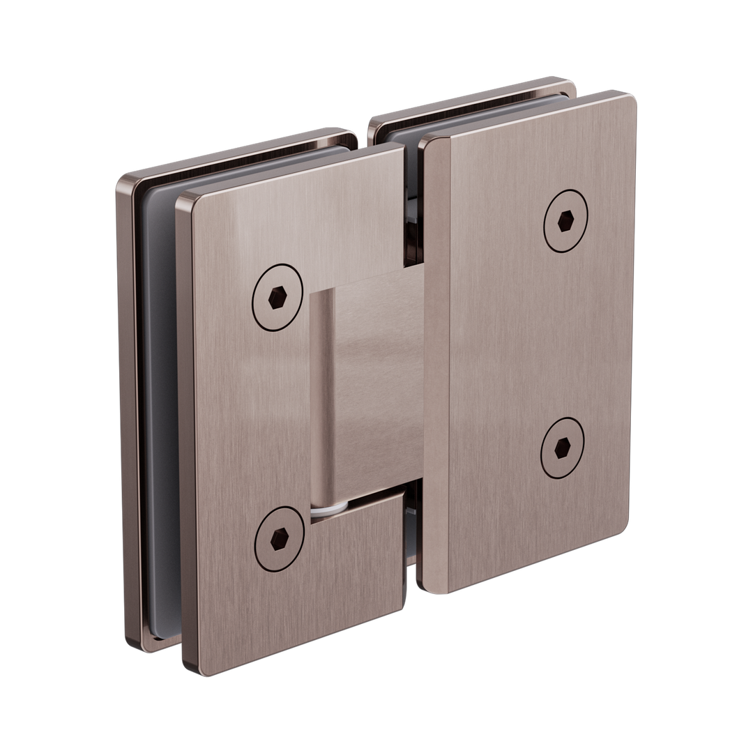 Nero 180 Degree Glass To Glass Shower Hinge 10Mm Glass - Brushed Bronze