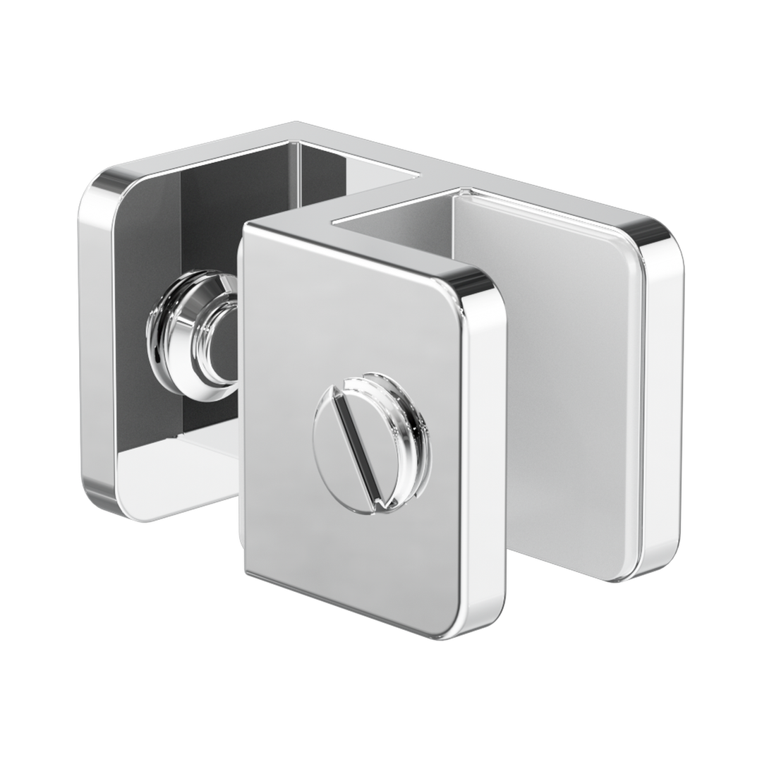 Nero OverPanel Glass To Glass Fitting 10Mm Glass - Chrome