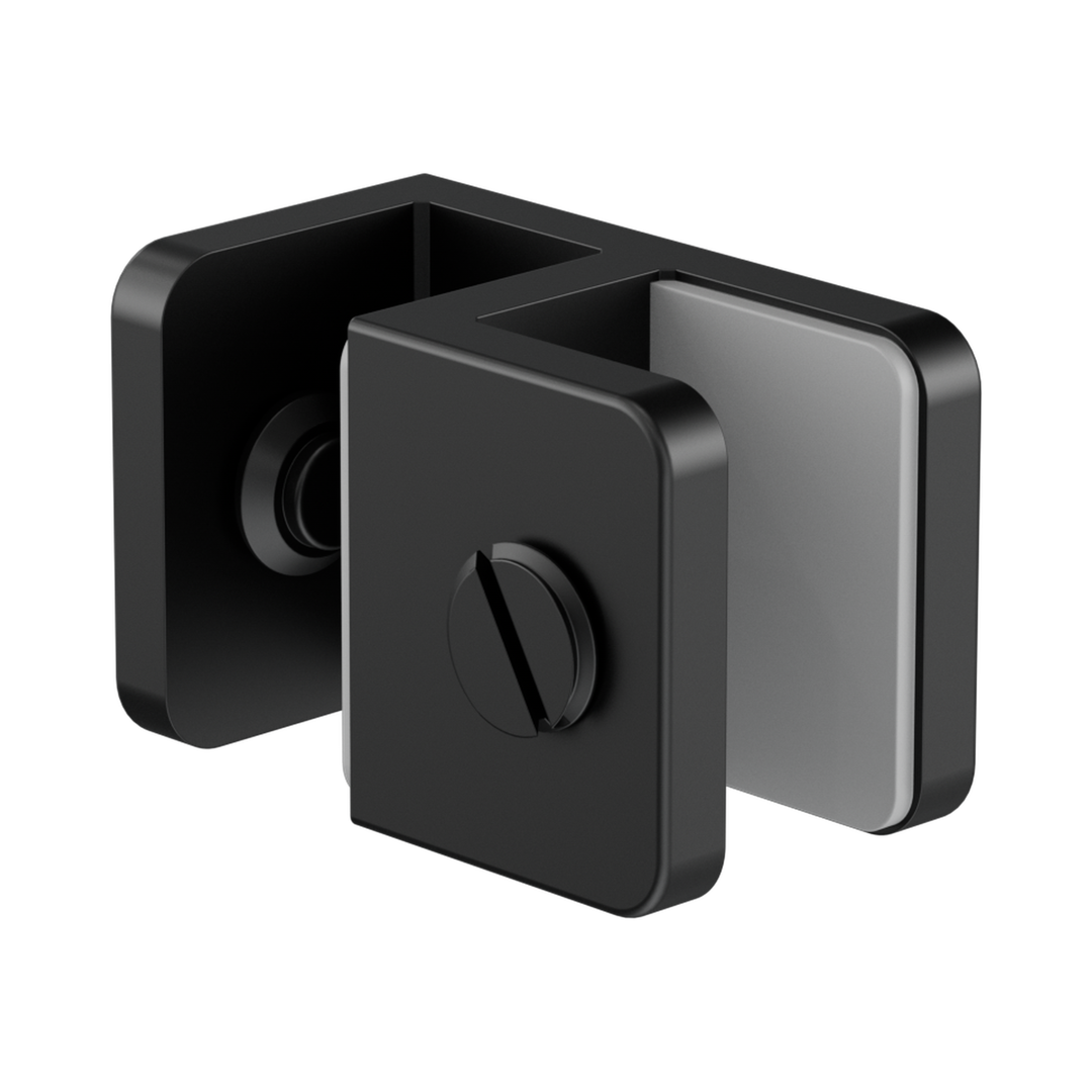 Nero OverPanel Glass To Glass Fitting 10Mm Glass - Matte Black