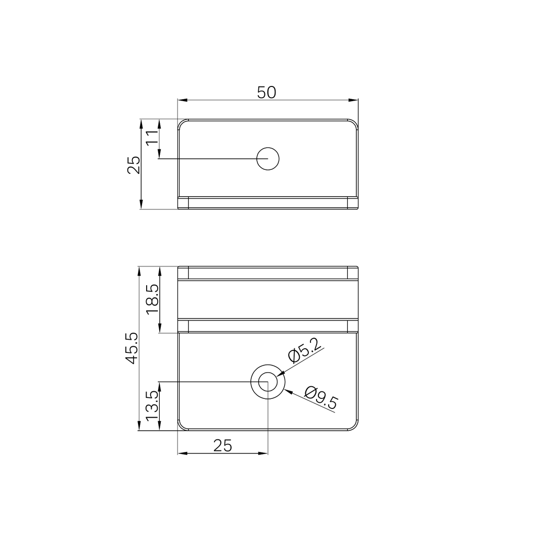 Nero Shower F Bracket 10Mm Glass - Chrome