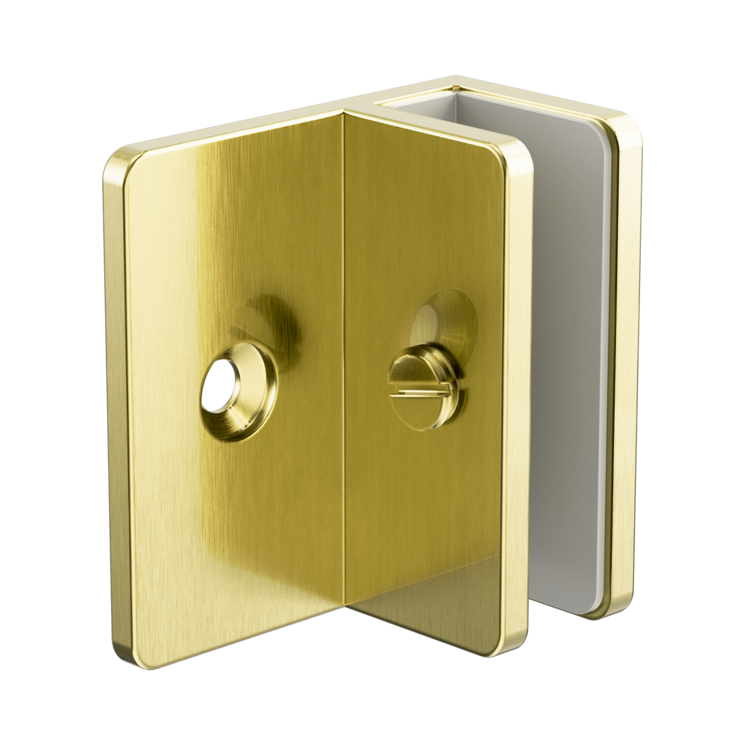 Nero Shower F Bracket 10Mm Glass - Brushed Gold