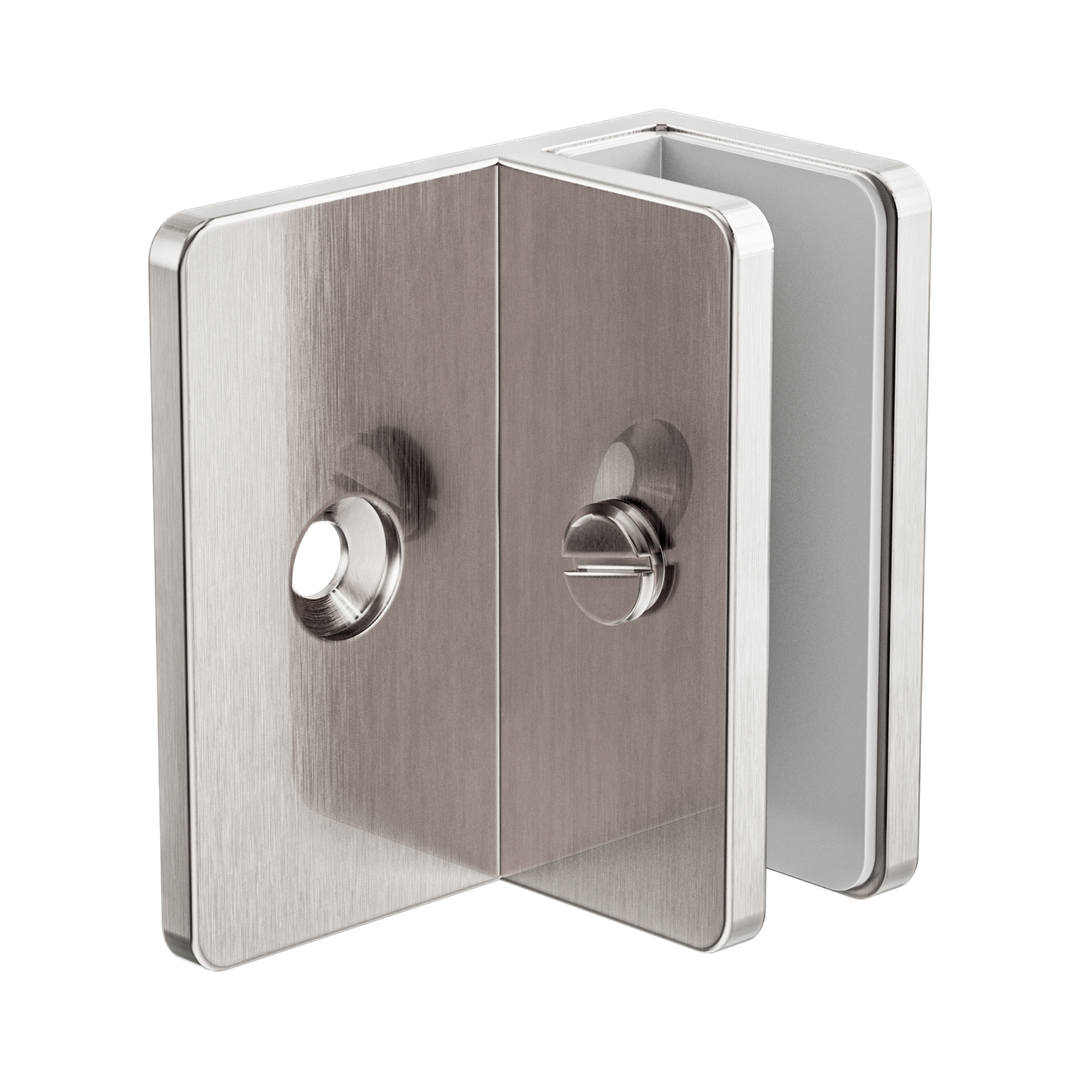 Nero Shower F Bracket 10Mm Glass - Brushed Nickel