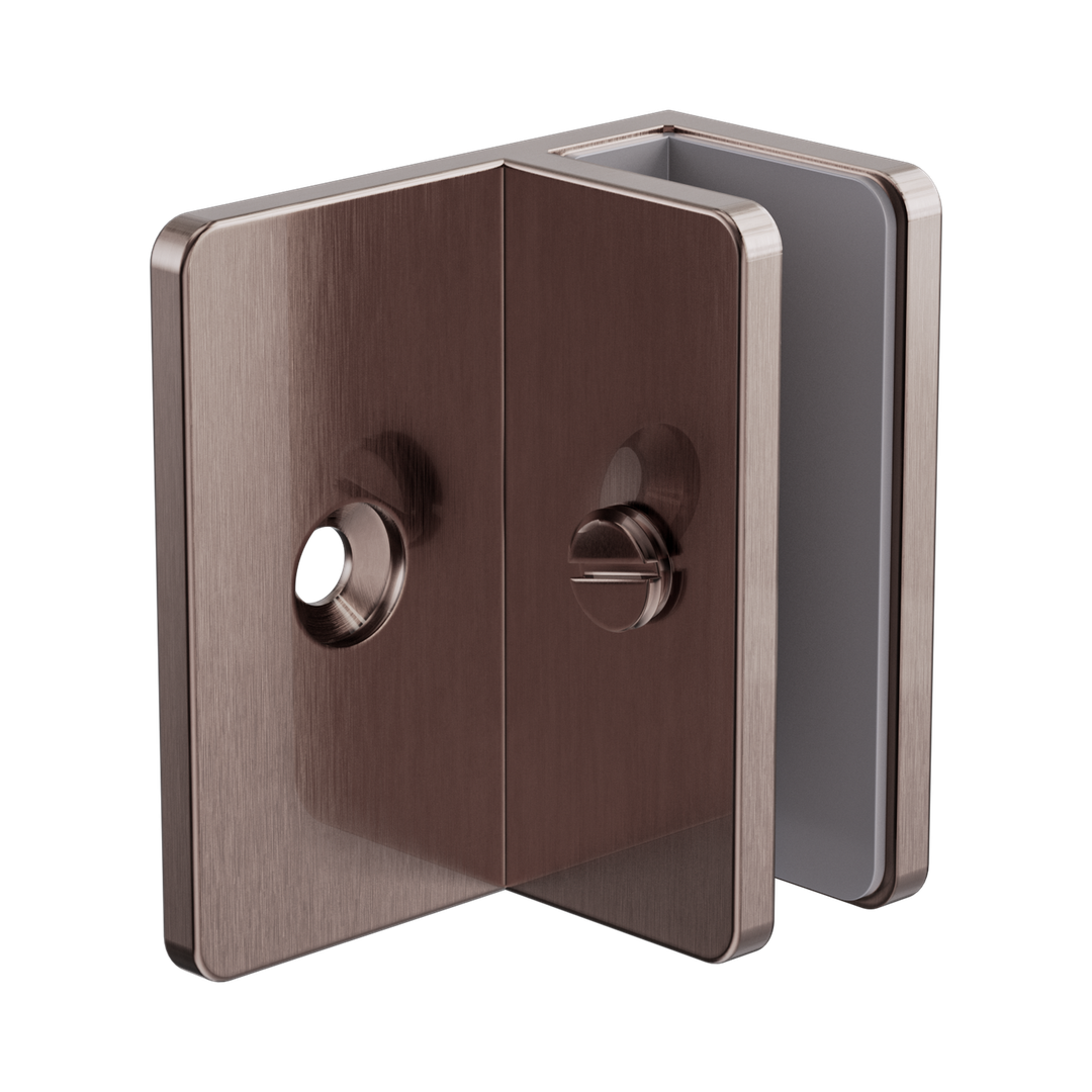 Nero Shower F Bracket 10Mm Glass - Brushed Bronze