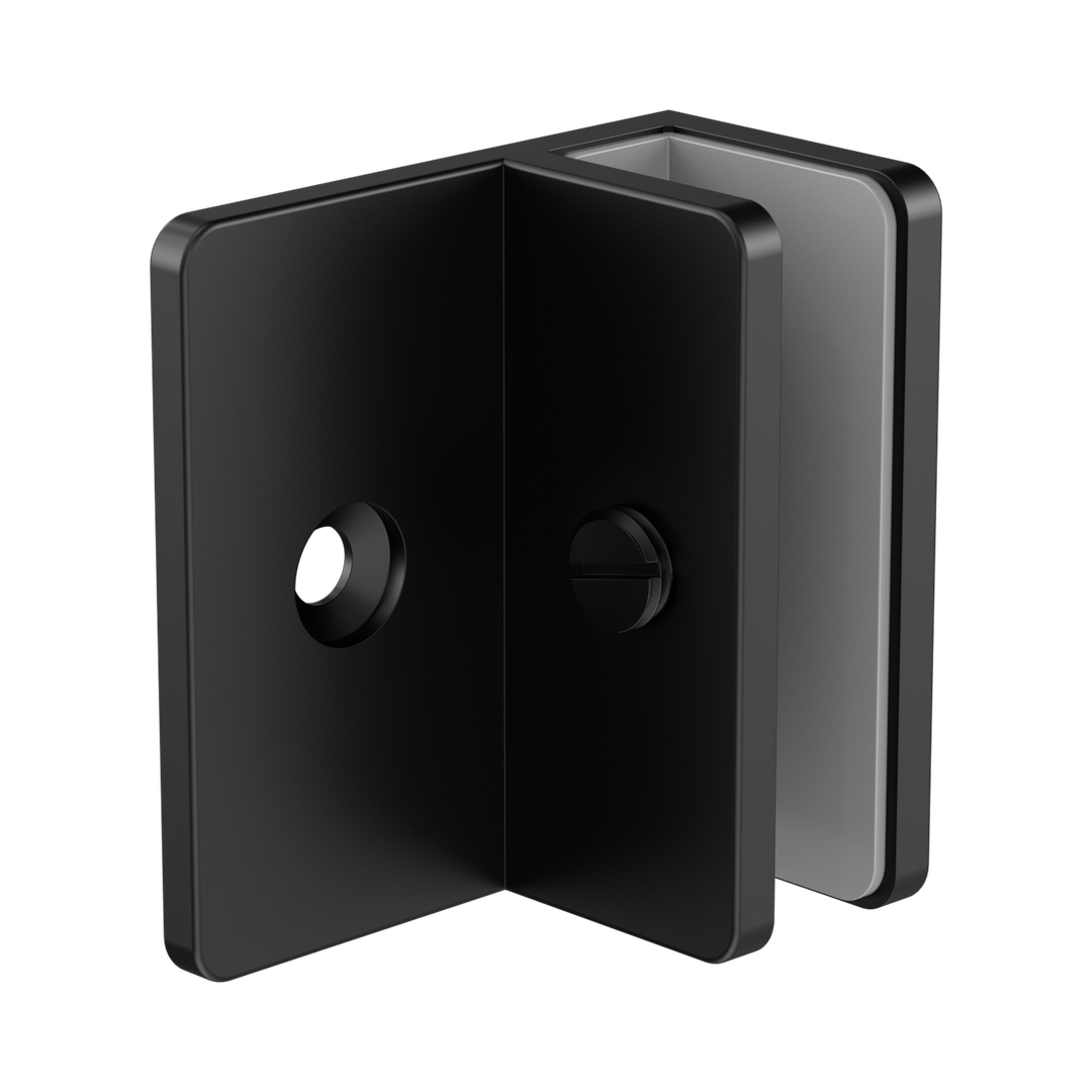 Nero Shower F Bracket 10Mm Glass - Matte Black