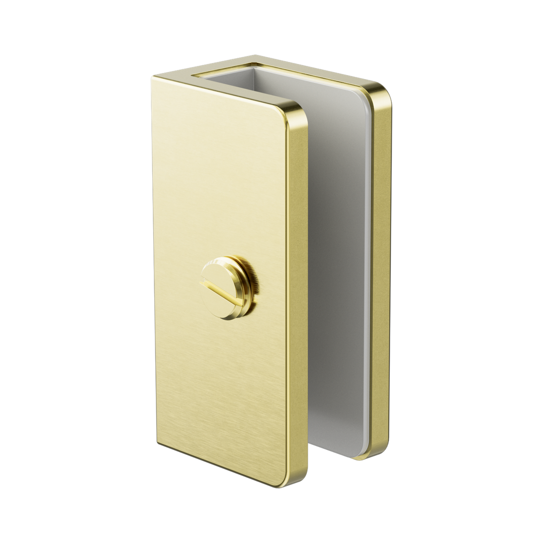 Nero Shower U Bracket 10Mm Glass - Brushed Gold