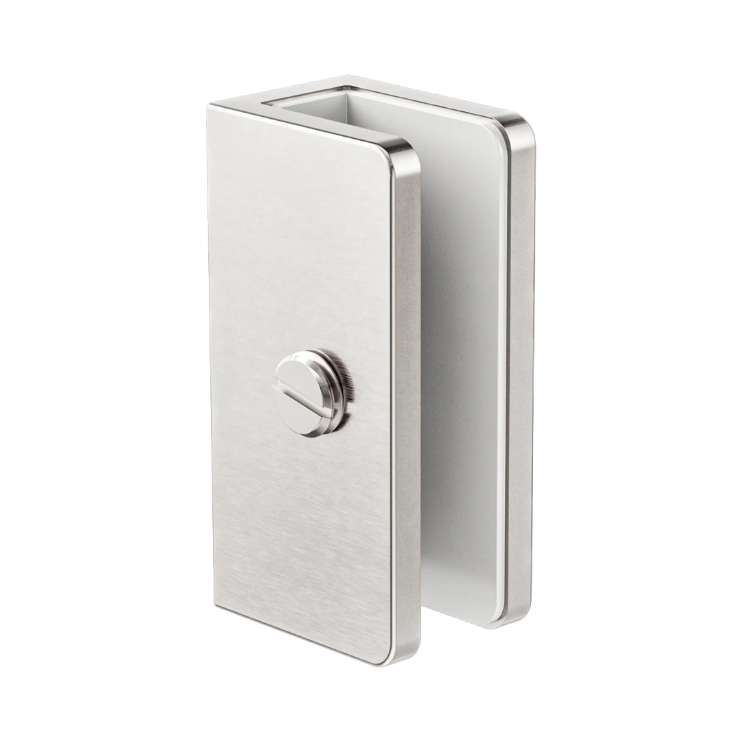 Nero Shower U Bracket 10Mm Glass - Brushed Nickel