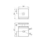 Nero 90 Degree Glass To Wall Bracket 10Mm Glass - Brushed Nickel