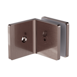 Nero 90 Degree Glass To Wall Bracket 10Mm Glass - Brushed Bronze