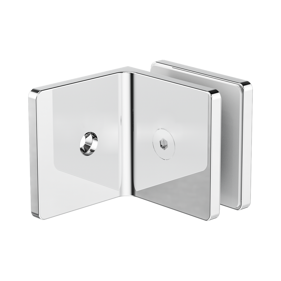 Nero 90 Degree Glass To Wall Bracket 10Mm Glass - Chrome