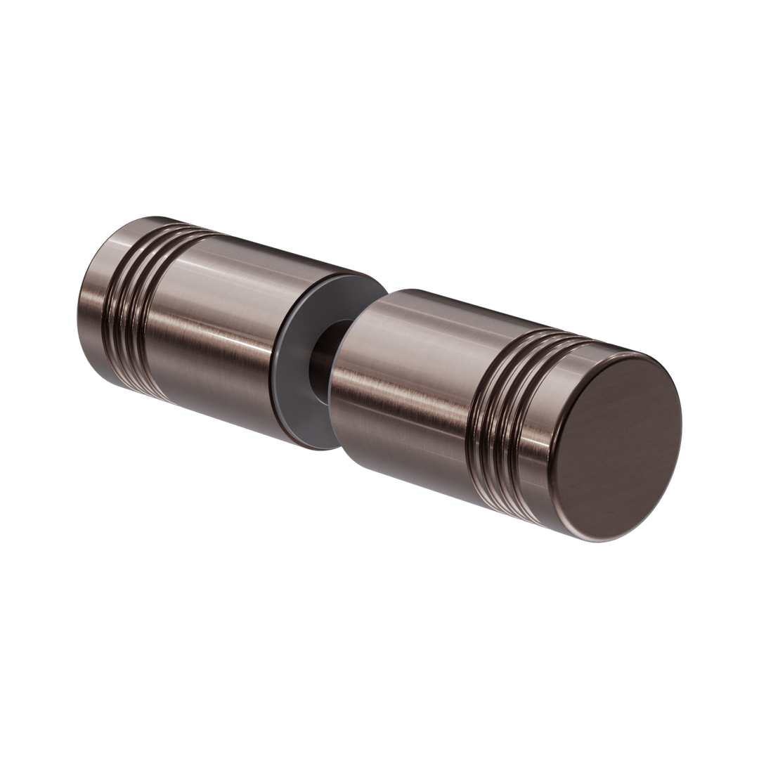 Nero Round Shower Knob - Brushed Bronze