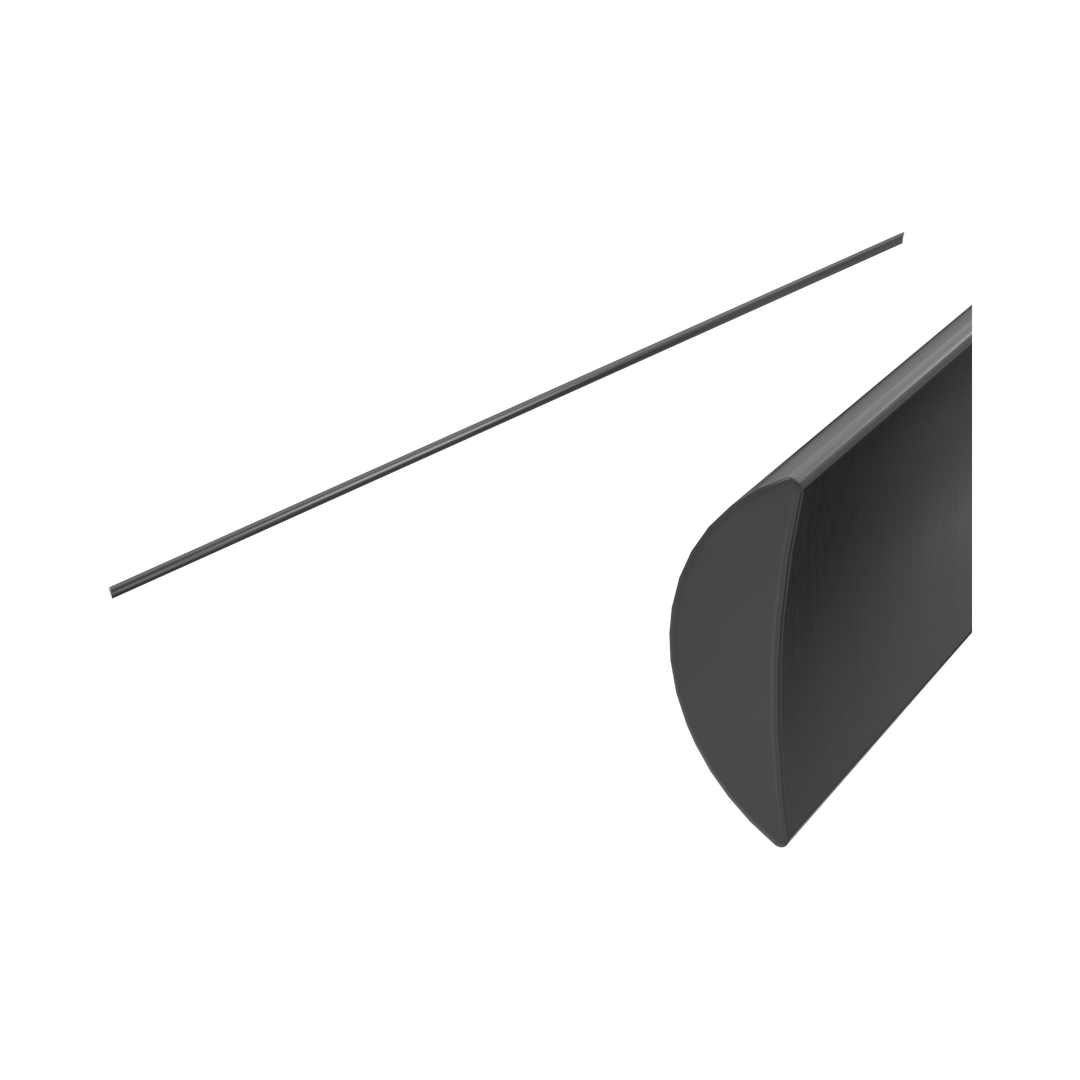 Nero Half Round Water Seal Rail 750Mm - Gunmetal