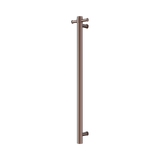 Nero Mecca 240V Single Vertical Heated Towel Rail - Brushed Bronze