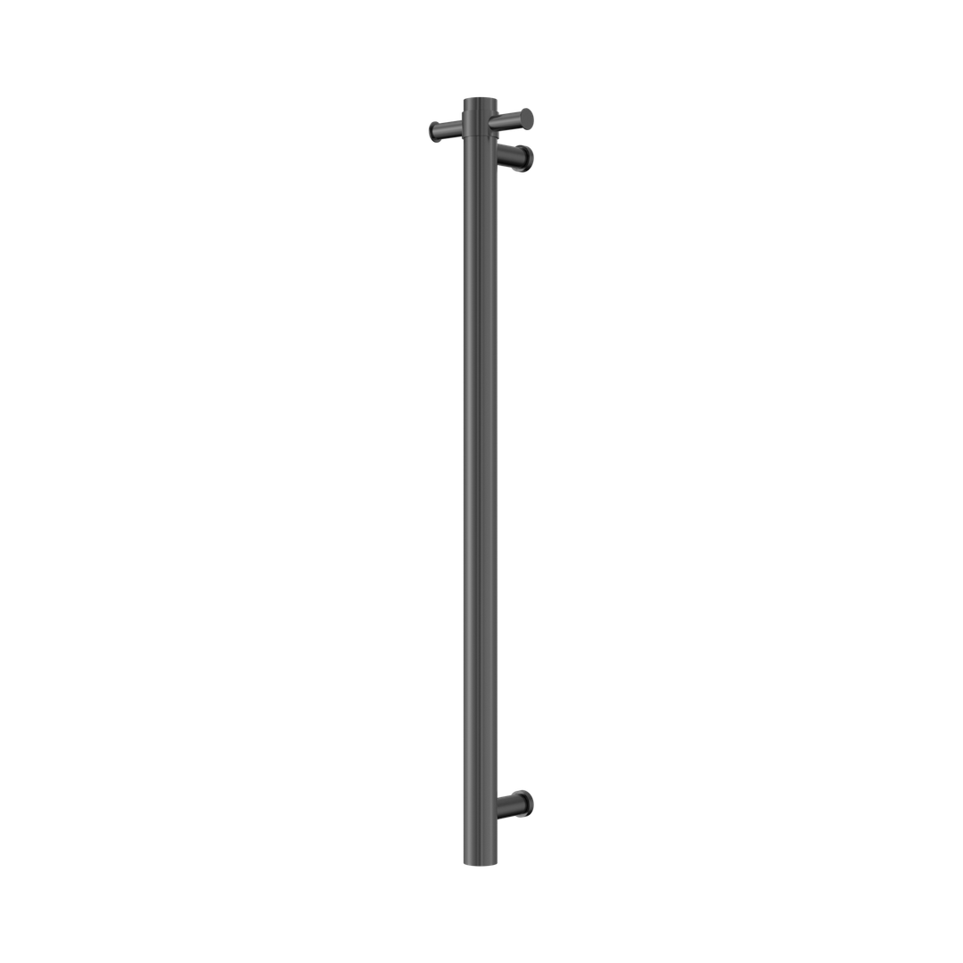 Nero Mecca 240V Single Vertical Heated Towel Rail - Graphite