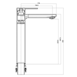 Aspire Nuovo Tall Basin Mixer - Brushed Brass