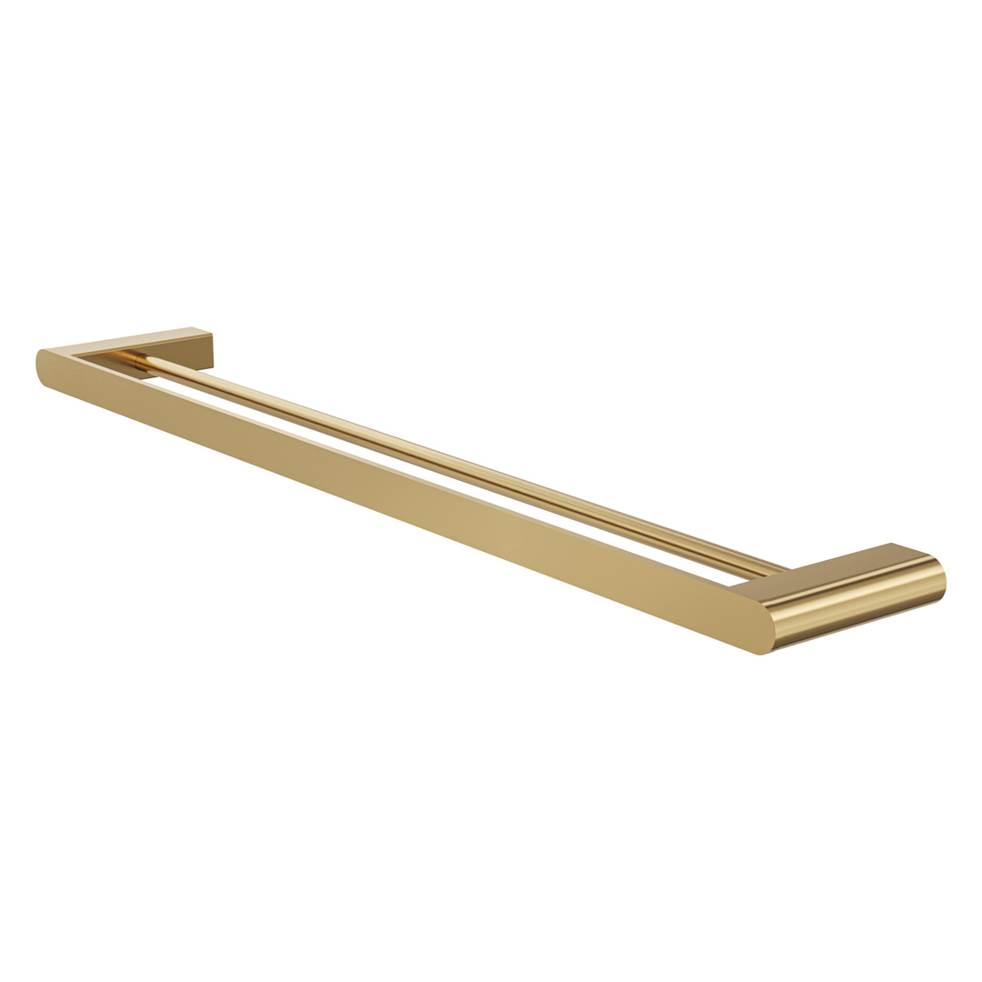 Aspire Nuovoair 700mm Towel Double Rail (Matches Aspire Air And Nuovo) - Brushed Brass