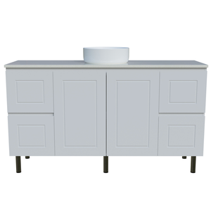 Nevada Classic Vanity Right Wg Basin Silksurface Ac Top On Fienza - 1500mm