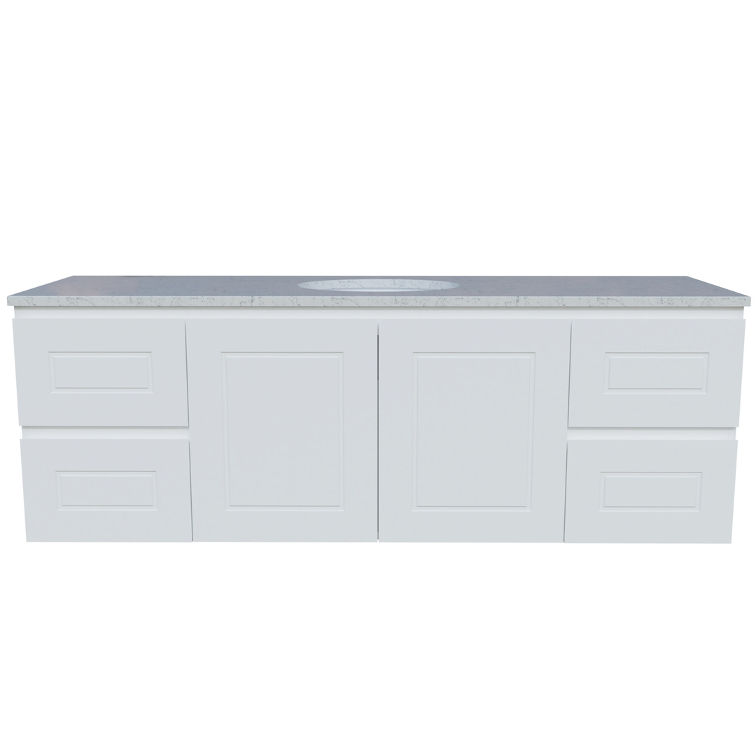 Timberline Nevada Classic Vanity 1500mm Right Wg Basin Silksurface Uc Top Wall