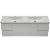 Timberline Nevada Classic Vanity 1500mm  Double Bowl Regal Acrylic Top  Wall Hung