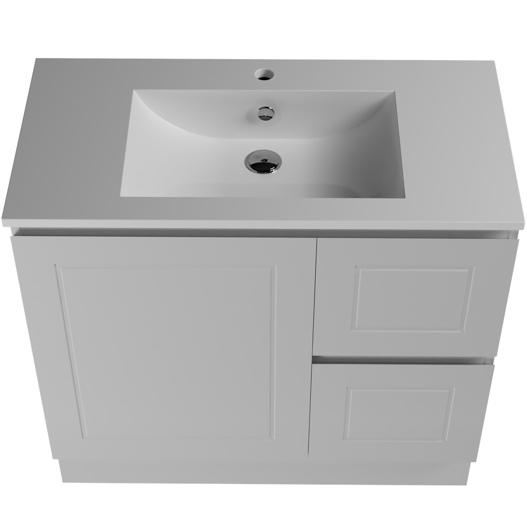 Timberline Nevada Classic Vanity 900mm Right Bowl Alpha Top Floor Standing