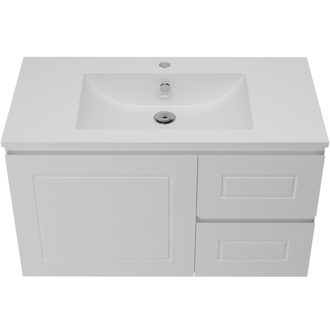 Timberline Nevada Classic Vanity 900mm  Alpha Ceramic Top Wall Hung