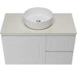 Timberline Nevada Classic Vanty 900 20mm Silk Surface Top & Ceramic A/Countr Basn Wall Hng