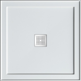 Oceano Stonelite Eco Shower Base Centre Outlet Chrome Waste - 1000 X 1000