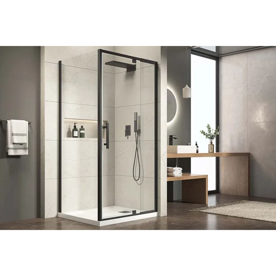 Oceano Stonelite Eco Shower Base Centre Outlet Chrome Waste - 1200 x 900mm