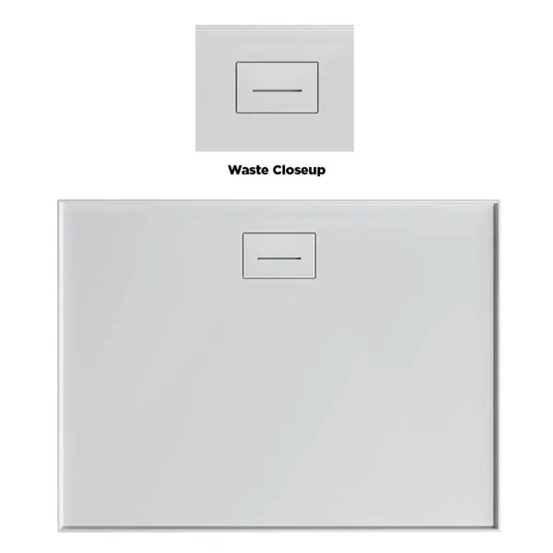 Oceano Stonelite Metro Shower Base Centre Outlet with White Waste - 900 x 900